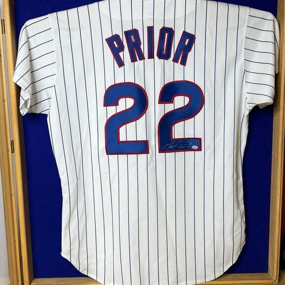 ˚₊‧꒰ა ☆ ໒꒱ ‧₊˚MARK PRIOR #22 Chicago Cubs Majestic SZ.48 MLB Jersey (3B- DT) - Picture 4 of 8